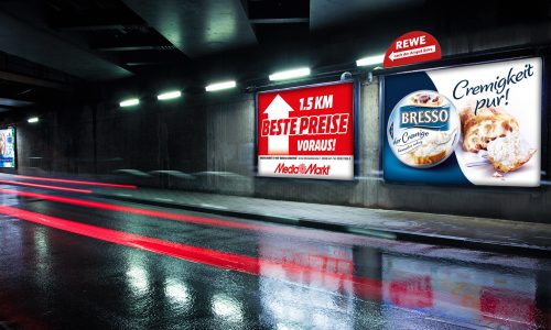 Außenwerbung - Großflächen und Business Topper